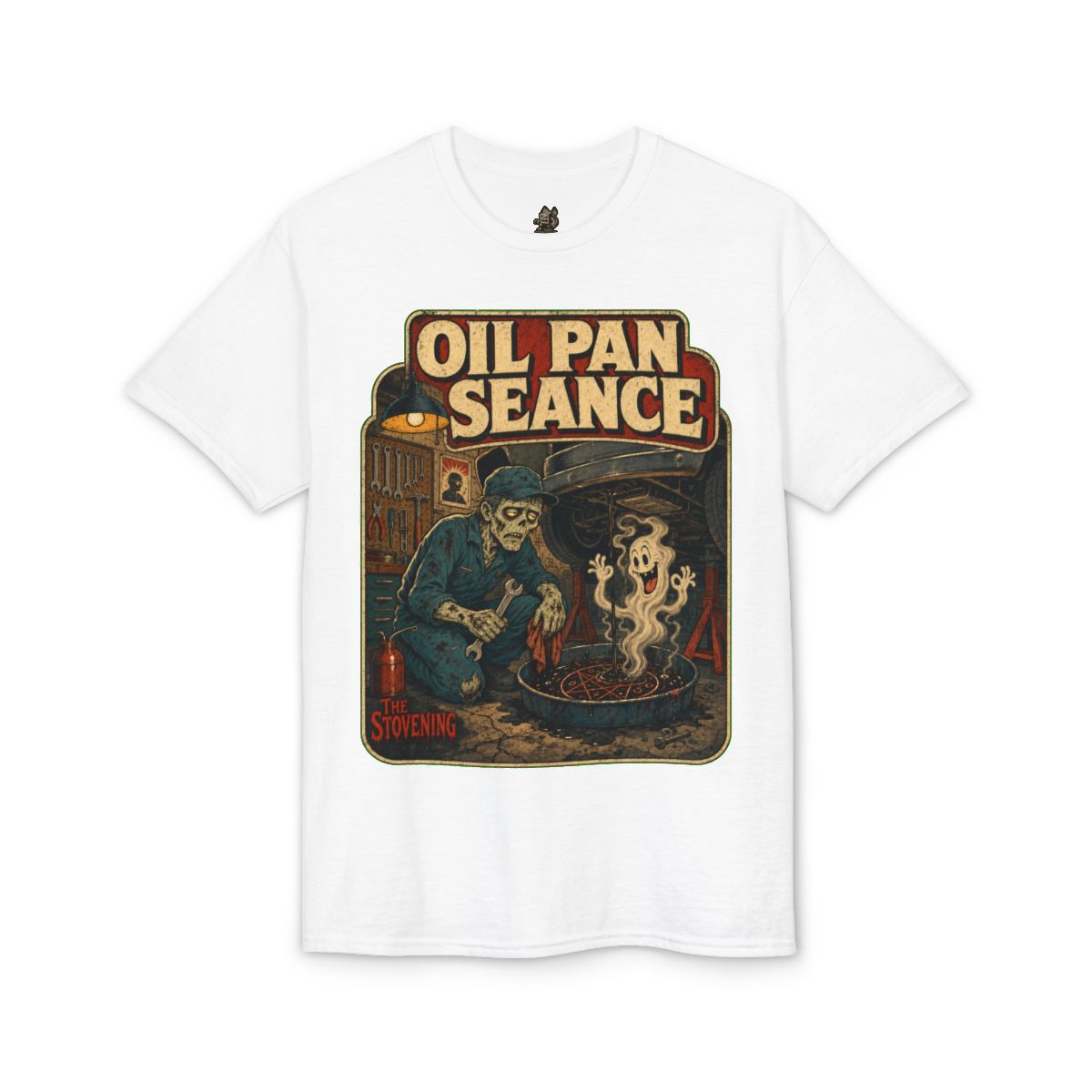 Oil Pan Seance Tee - White