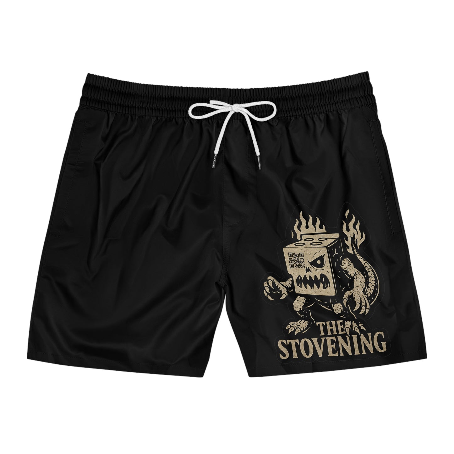 Dead Lake Creature Print Swim Shorts