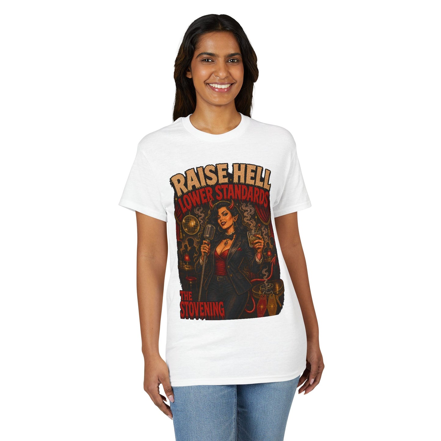 Raise Hell, Lower Standards Tee