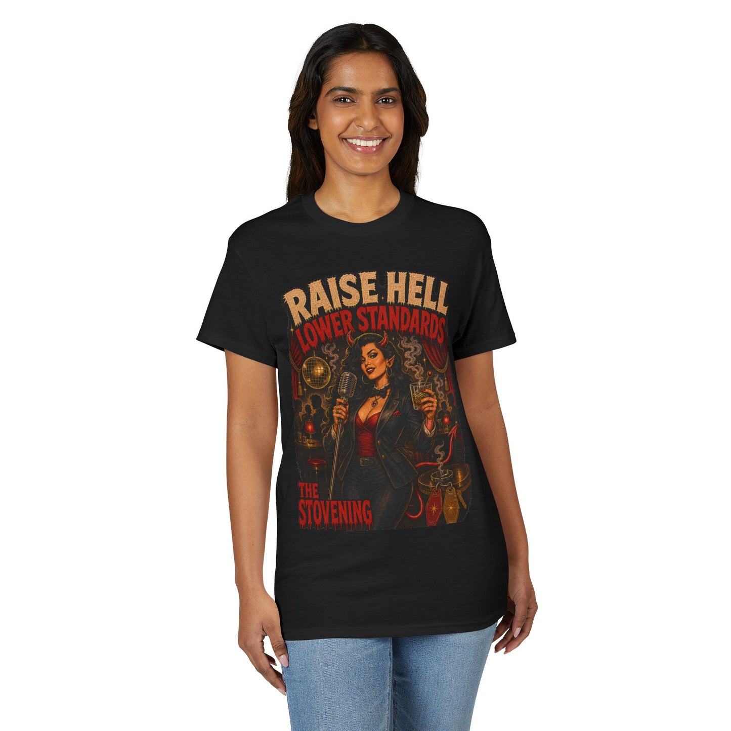 Raise Hell, Lower Standards Tee