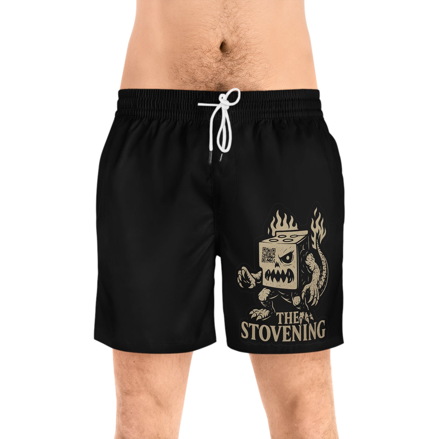 Dead Lake Creature Print Swim Shorts