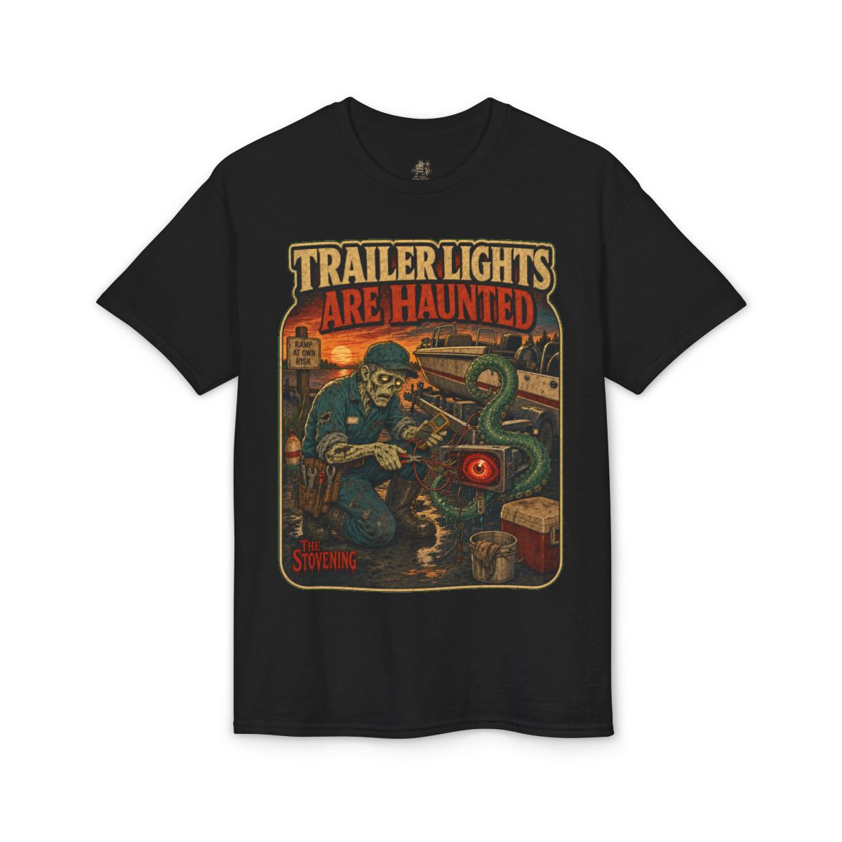 Trailer Lights Are Haunted Tee - Black